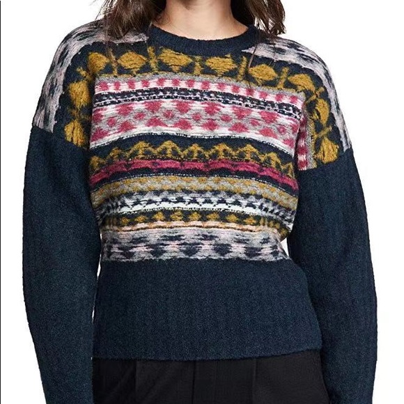 NWT Jason Wu Merino Wool Fair Isle Sweater Pullover - Picture 3 of 8